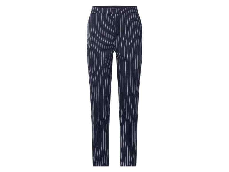 esmara® Dámské slacks kalhoty (pruhy / navy modrá, 40)
