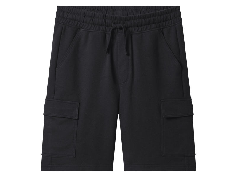 Esmara Kids Chlapecké teplákové cargo kraťasy (černá, 146/152)