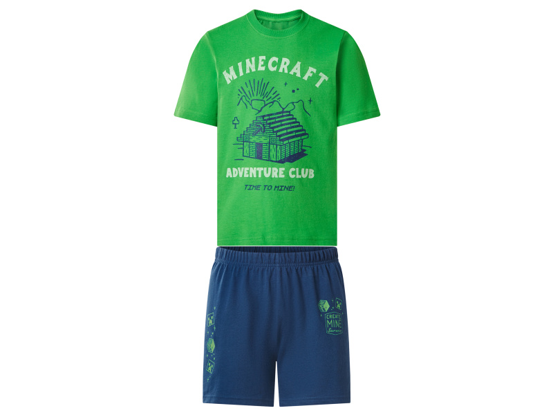 Chlapecké pyžamo (zelená / navy modrá, 122/128)
