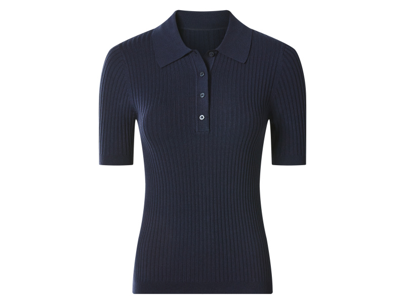 esmara® Dámské vroubkované polotriko (navy modrá, S(36/38))
