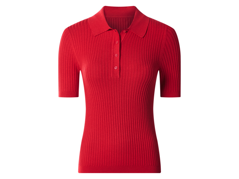 esmara® Dámské vroubkované polotriko (červená, L(44/46))