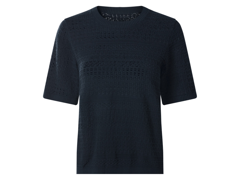 esmara® Dámský ažurový svetr (navy modrá, S(36/38))