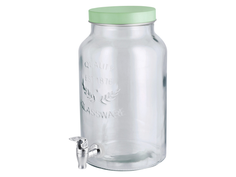Silvercrest® Skleněný zásobník na nápoje (zelená)