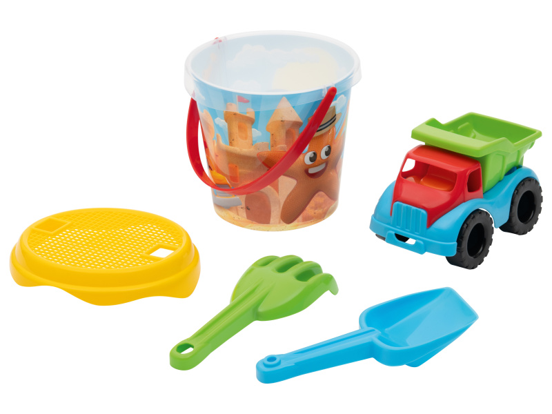 lupilu® Hračky na písek s kyblíkem (sada hraček na písek/nákladní auto)