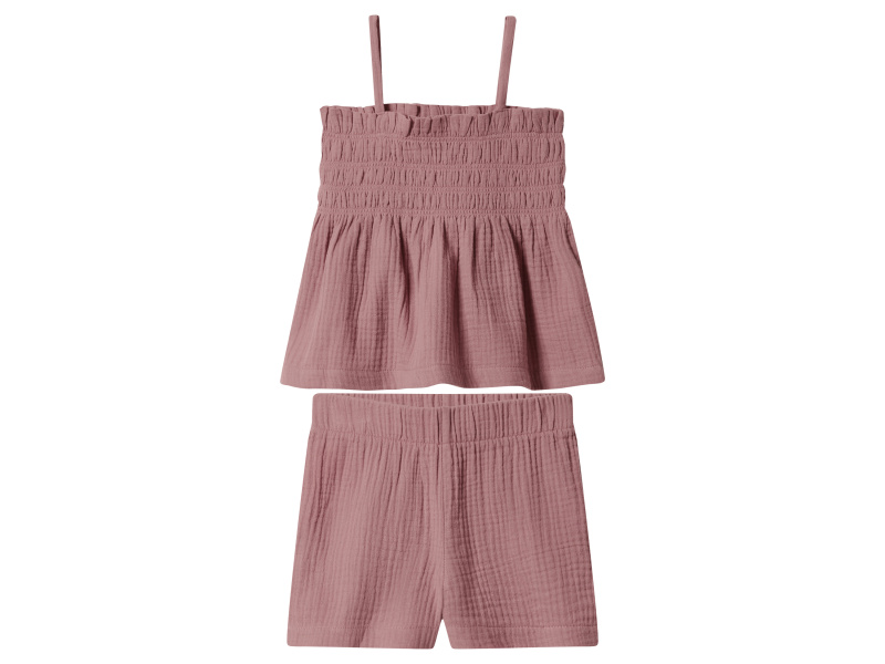 lupilu® Dětská mušelínová souprava, 2dílná (světle růžová, 110/116)