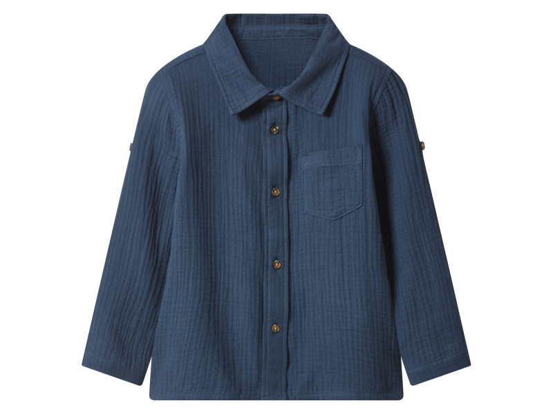 lupilu® Chlapecká mušelínová košile (tmavě modrá, 122/128)