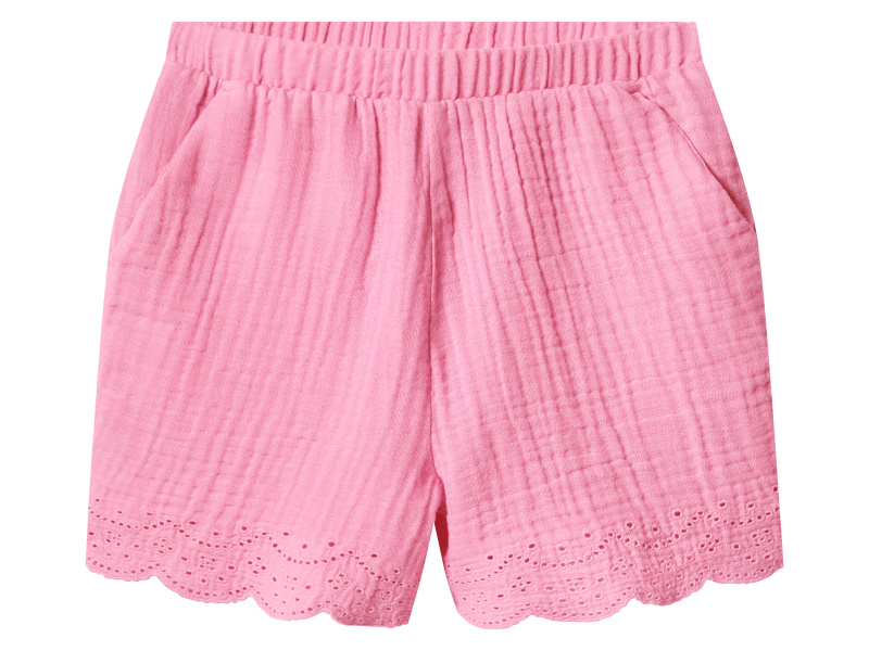 lupilu® Dívčí mušelínové šortky (světle růžová, 98/104)