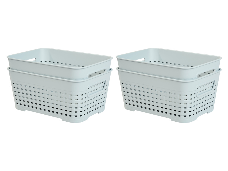 W5 Sada úložných košíků (šedá)