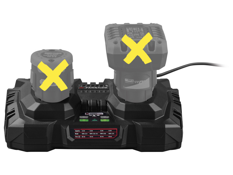 Parkside® Dvojitá nabíječka 12 V / 2x 4,5 A Pdslg 12 B2