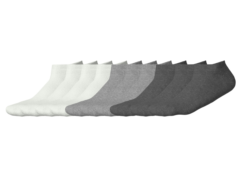 esmara Men PĂˇnskĂ© nĂzkĂ© ponoĹľky, 10 pĂˇrĹŻ (bĂlĂˇ/ĹˇedĂˇ, 43-46)