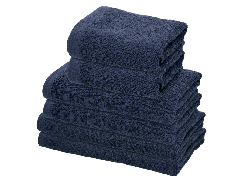 Livarno® Sada froté ručníků, 6dílná (modrá)