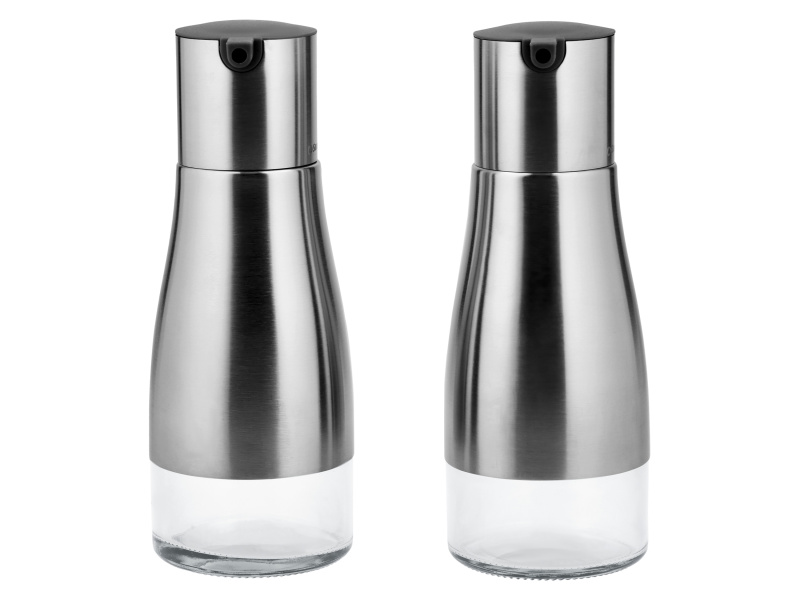 Silvercrest® Sada mlýnků na sůl a pepř / Sada na ocet a olej / Struhadlo (sada na ocet a olej, 2dílná)