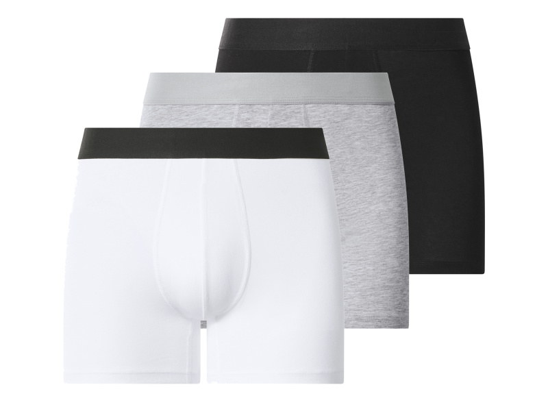 esmara® Pánské boxerky, 3 kusy (černá/šedá/bílá, 8/Xxl)