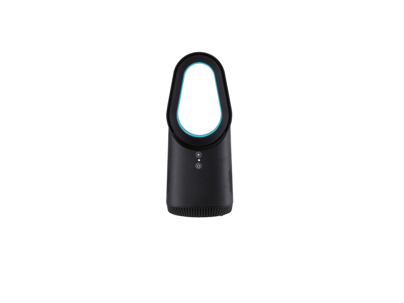 Tronic® Stolní bezlopatkový mini ventilátor s LED osvětlením (černá)