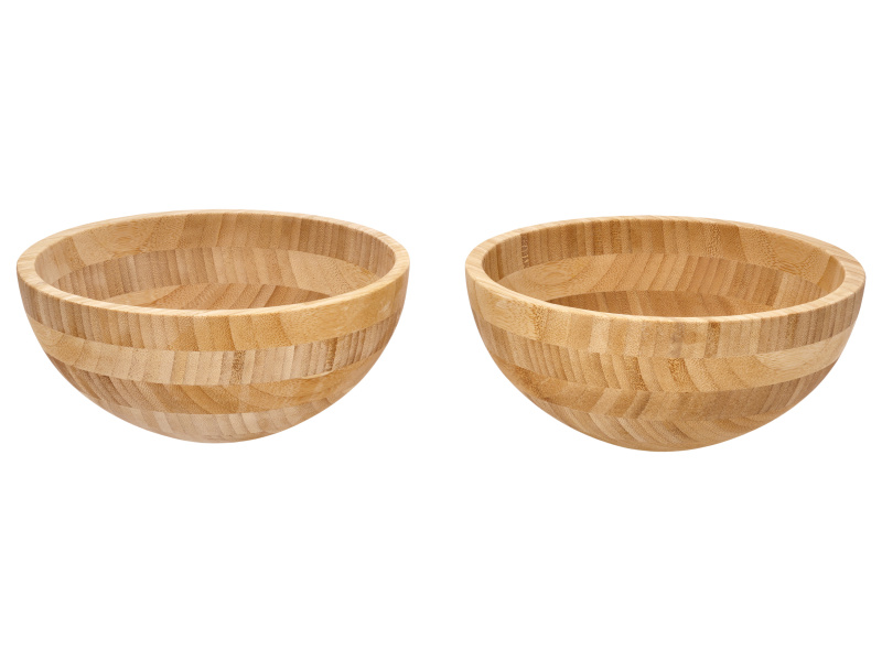 SilvercrestÂ® BambusovĂˇ miska / Sada bambusovĂ˝ch misek, 2dĂlnĂˇ (malĂ©, 2dĂlnĂˇ sada)
