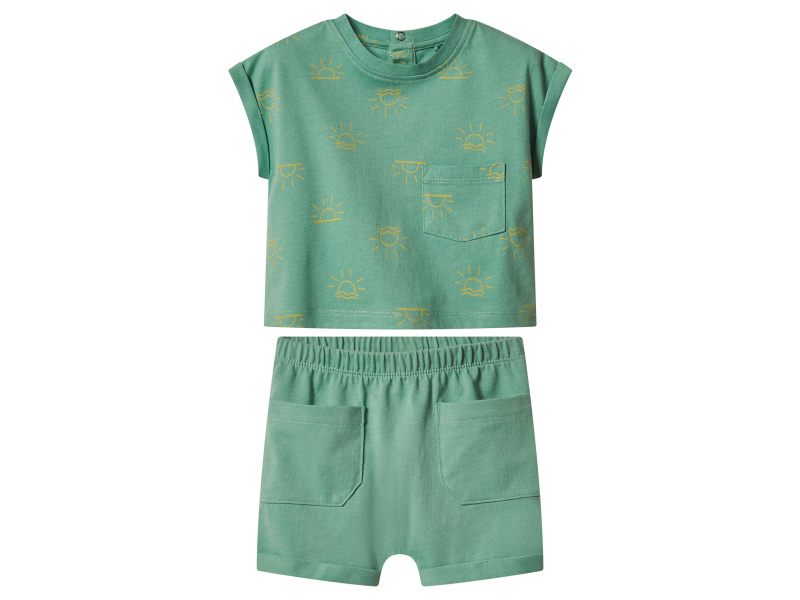 lupilu® Dětská letní souprava s BIO bavlnou, 2dílná (zelená, 62/68)