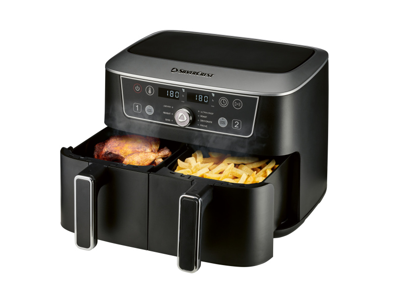 Silvercrest® Dvouzónová horkovzdušná fritéza Shfdd 2600 C2, 8,7 l