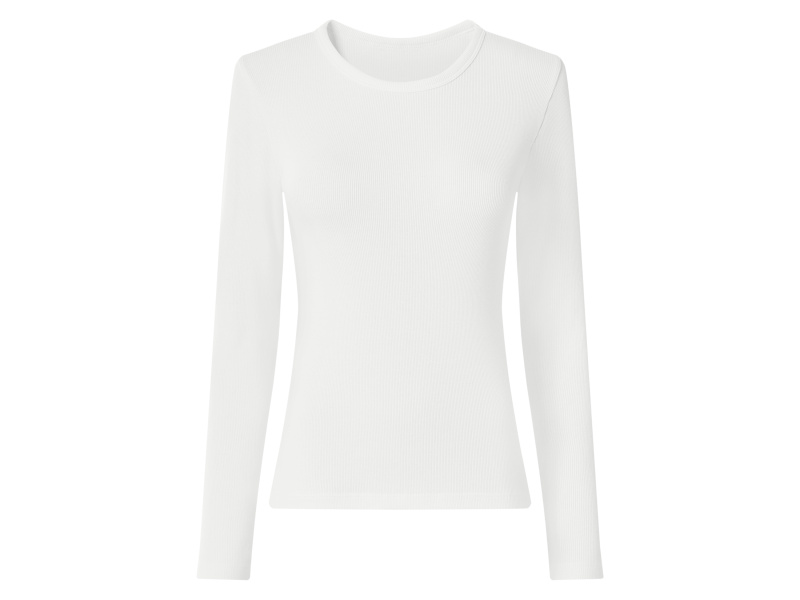 Esmara® Dámské triko s dlouhými rukávy (bílá, Xs(32/34))