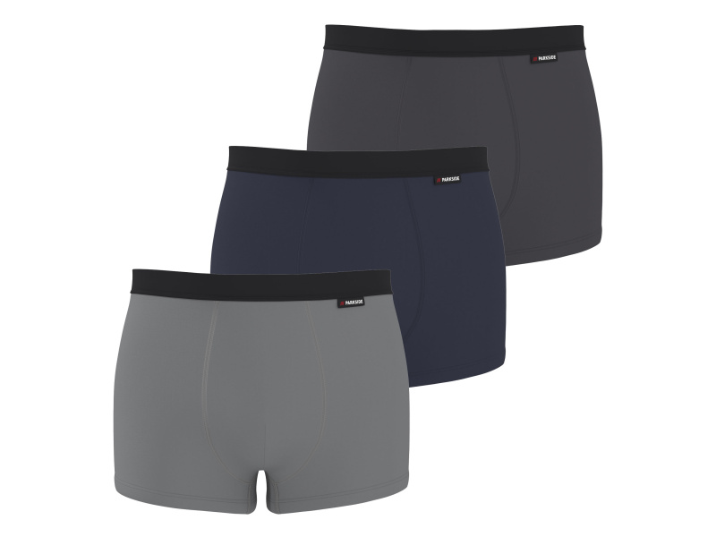 Parkside® Pánské boxerky, 3 kusy (tmavě modrá/šedá/světle šedá, 6/L)