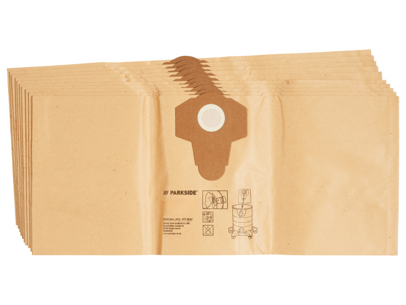 Parkside® Filtrační sáčky PFT 30 A1, 10 kusů / Filtrační sáčky z netkané textilie Pvft 30 A1, 4 kusy (10 kusů)
