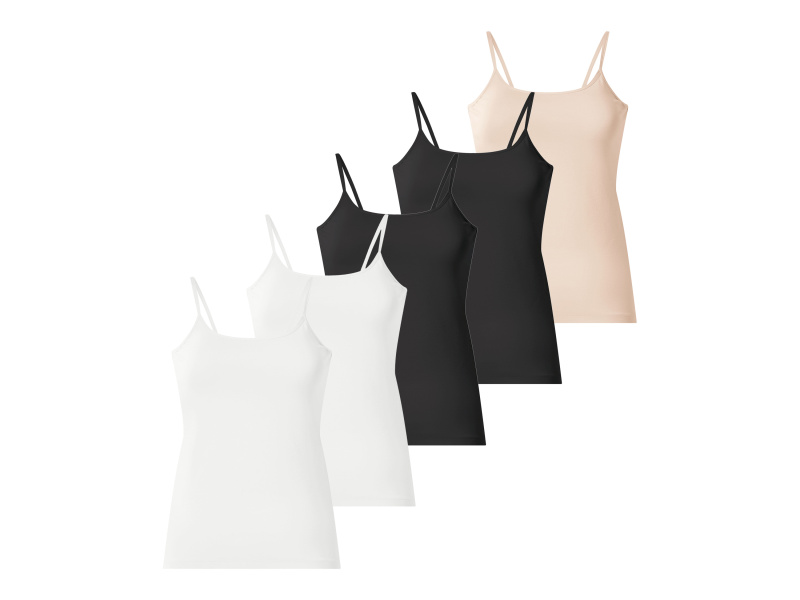 Esmara® Dámský top se špagetovými ramínky, 5 kusů (XL (48/50))
