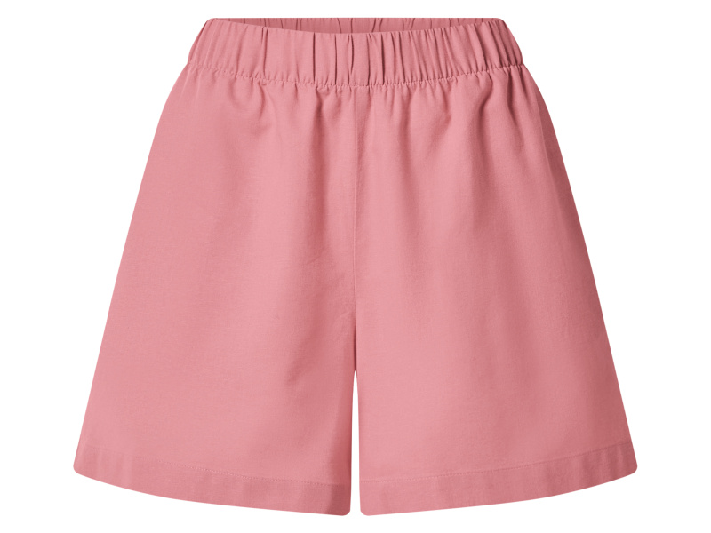 Esmara® Dámské kraťasy s podílem lnu (růžová, M(40/42))