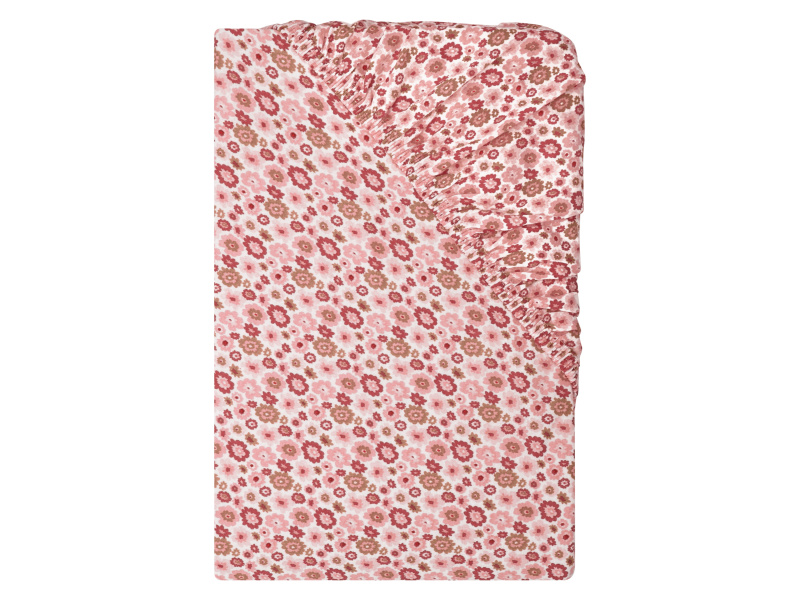 Livarno® Žerzejové napínací prostěradlo, 140–160 x 200 cm (květiny)