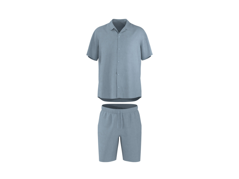 Esmara MEN Pánské mušelínové pyžamo (modrá, L (52/54))
