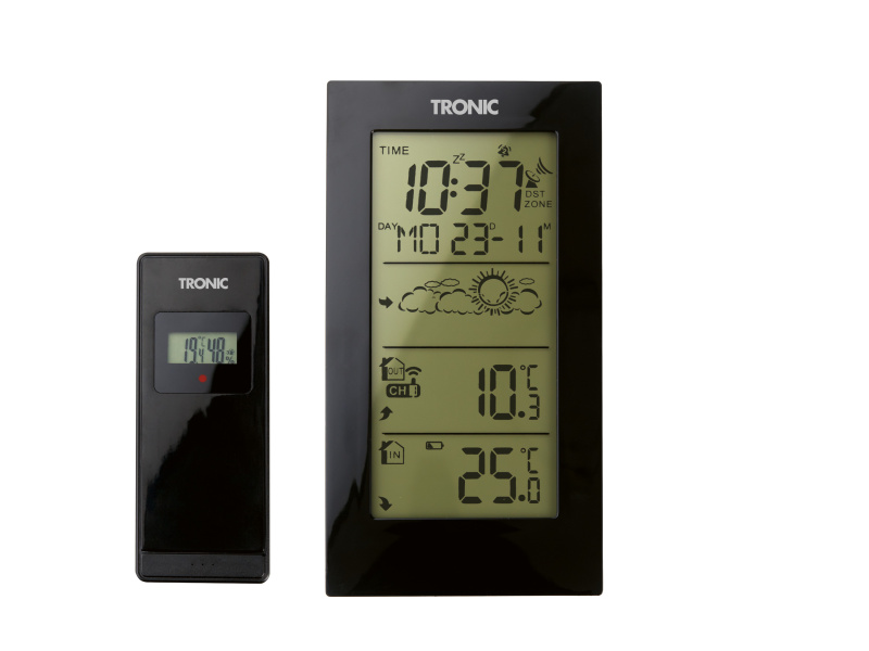 Tronic® Bezdrátová meteostanice s venkovním senzorem (černá)