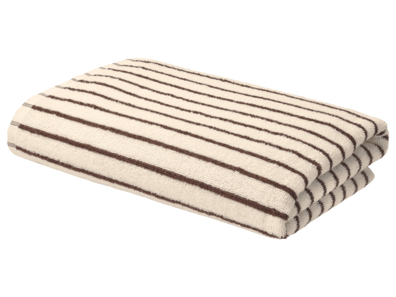 Livarno® Froté osuška, 70 x 140 cm (písková/tmavě hnědá)
