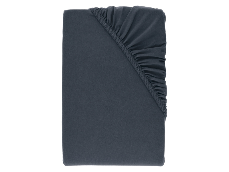 Livarno® Žerzejové napínací prostěradlo, 180-200 x 200 cm (modrá)