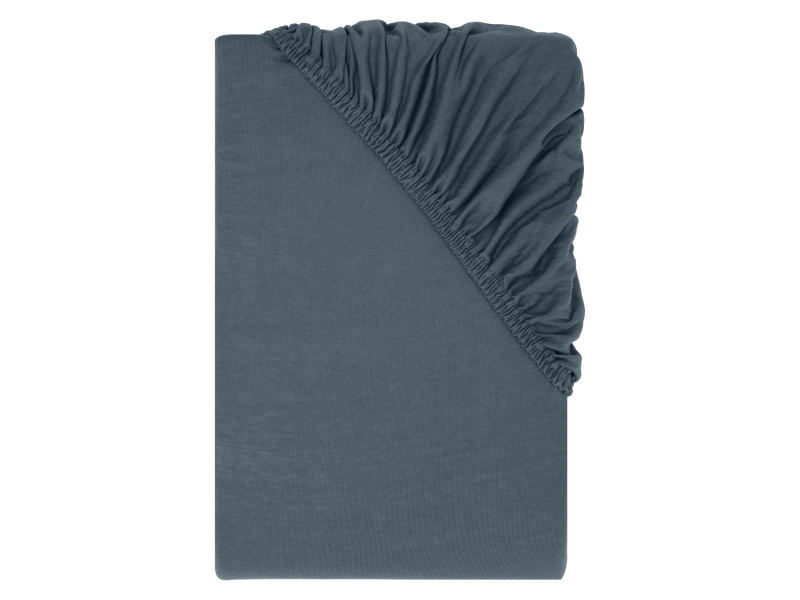 Livarno® Žerzejové napínací prostěradlo, 180–200 x 200 cm (modrá)