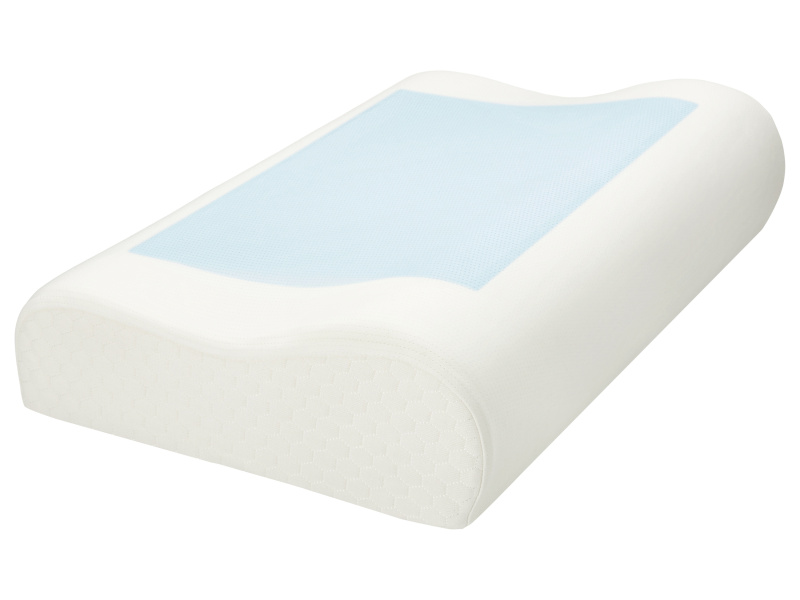 Livarno® Podpůrný šíjový polštář s gelovou vložkou, 48 x 30 x 11 cm