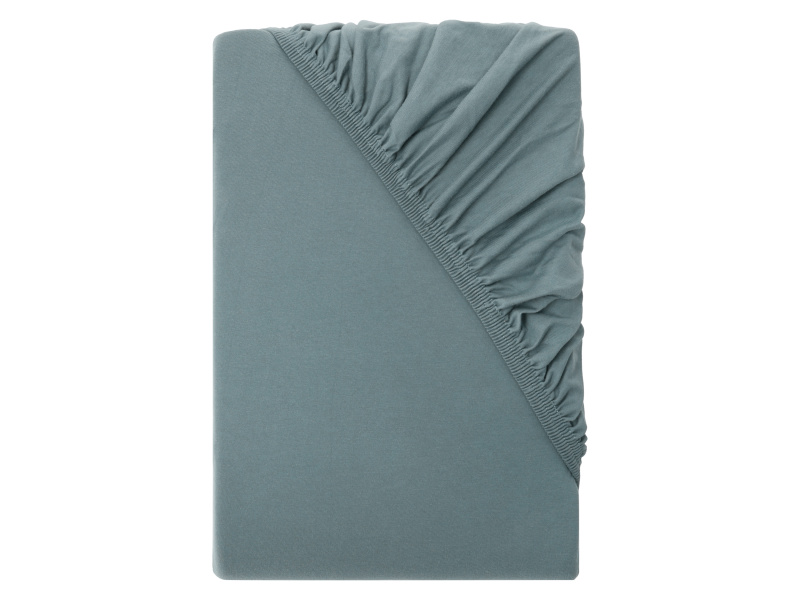 Livarno® Žerzejové napínací prostěradlo, 180–200 x 200 cm (tmavě zelená)