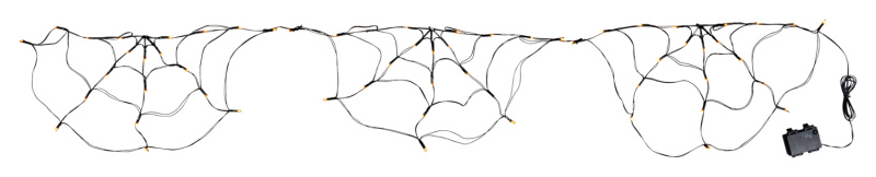 Světelný LED řetěz / Halloweenská LED pavučina