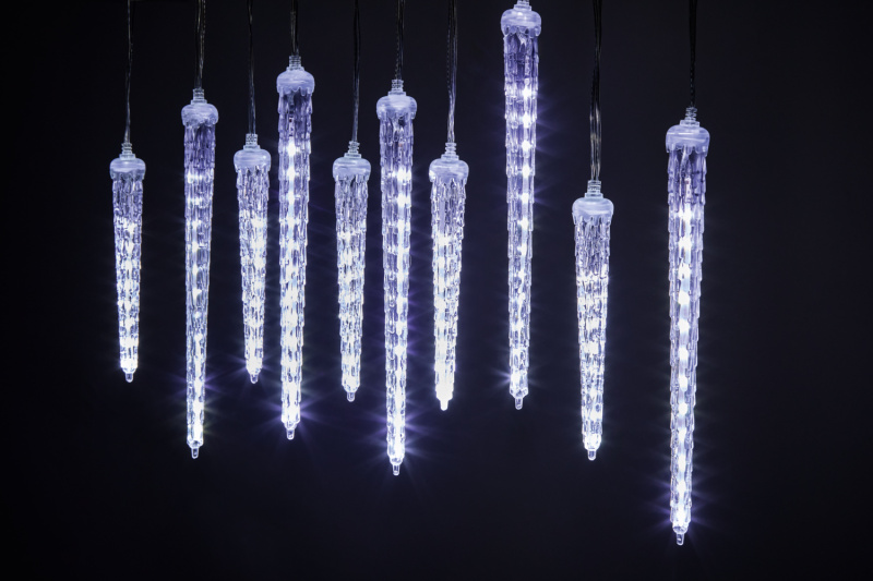 Livarno® Světelný LED řetěz s rampouchy, 148 LED (studená bílá)