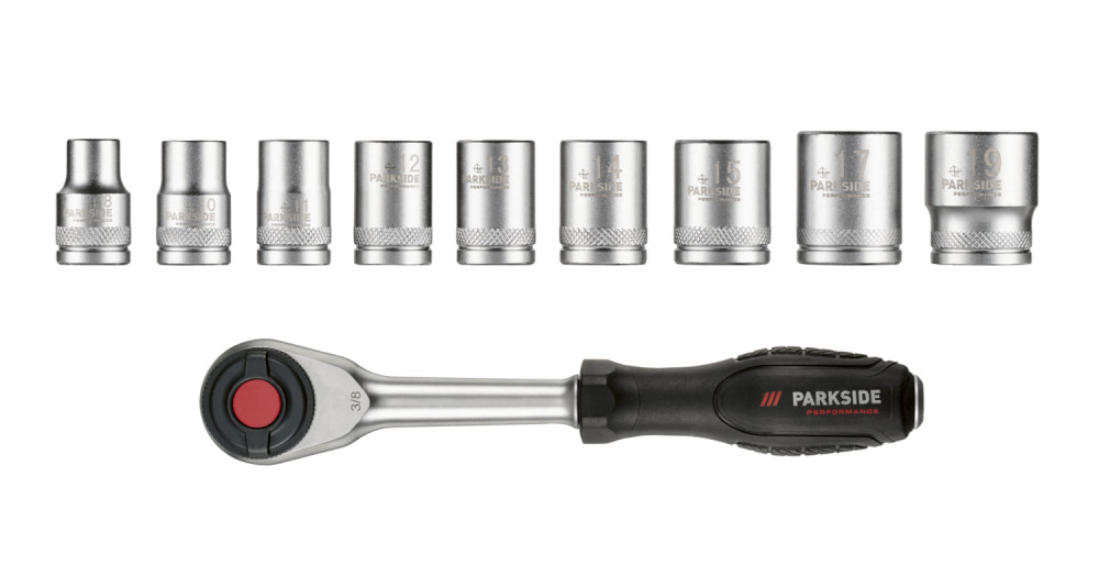 Parkside Performance® Sada otočných nástrčných klíčů s ráčnou Prss 10 A1