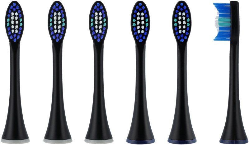 Dentalux® Náhradní hlavice pro zubní kartáčky Dzks 6 C1 (černá)
