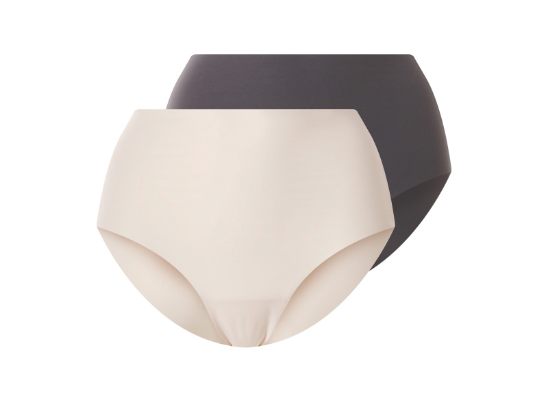 Esmara® Dámské bezešvé tvarující kalhotky, 2 kusy (antracitová/krémová, Xs(32/34))
