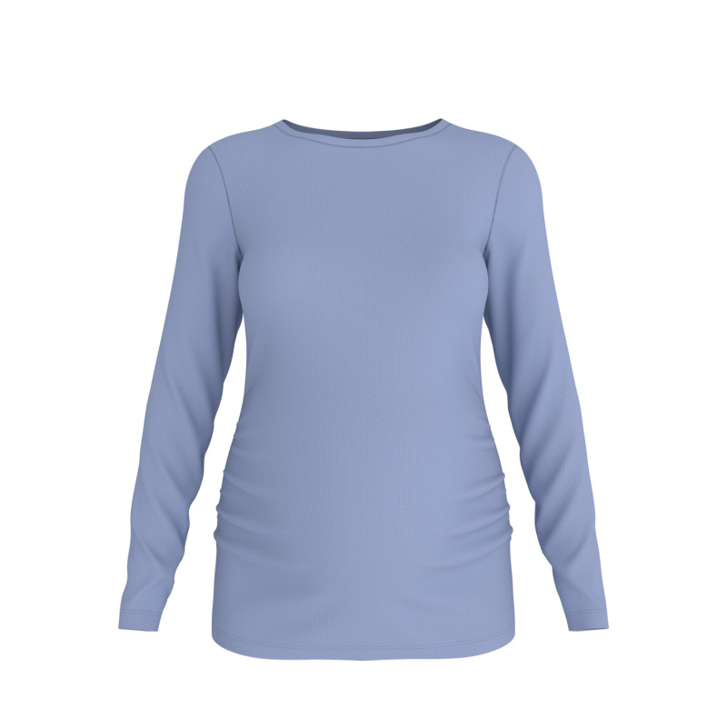 Esmara® Dámské těhotenské triko s dlouhými rukávy s BIO bavlnou (modrá, XL (48/50))