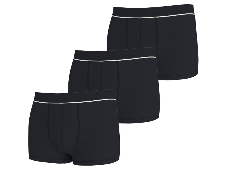 Esmara MEN Pánské boxerky s BIO bavlnou, 3 kusy (černá, 6/L)