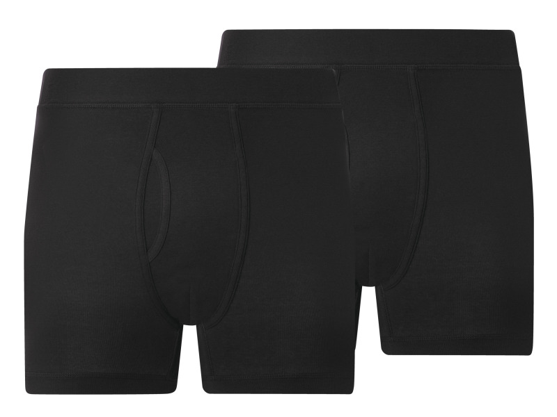 Esmara MEN Pánské boxerky s poklopcem, 2 kusy (černá, 6/L)