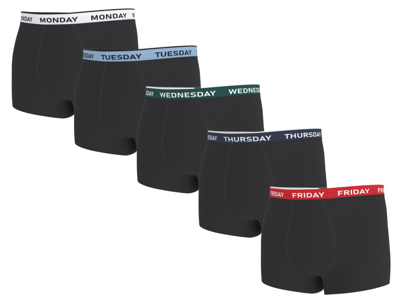 Esmara MEN Pánské boxery, 5 kusů (černá, 8/Xxl)