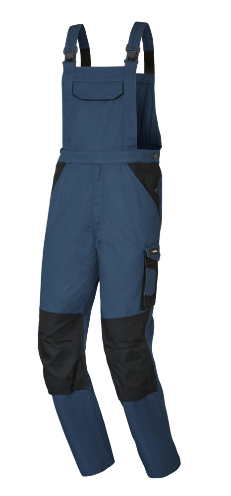 Parkside® Zateplené pánské pracovní kalhoty s laclem (černá/modrá, L (52-54))