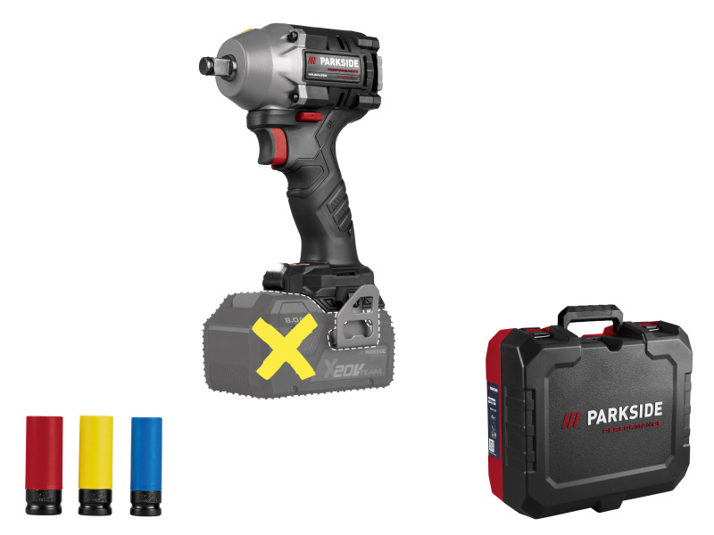 Parkside Performance® Aku rázový utahovák Ppdssa 20-Li B2 – bez akumulátoru a nabíječky