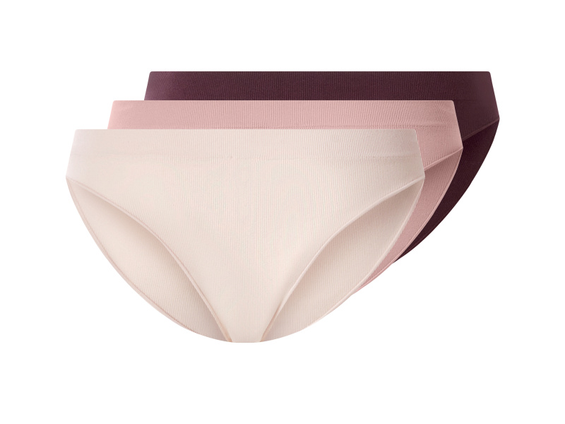 Esmara® Dámské bezešvé kalhotky, 3 kusy (červená/růžová, L (44/46))