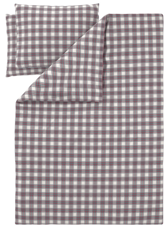 Livarno® Ložní povlečení z jemného flanelu, 200 x 220 cm, 70 x 90 cm (kostka/červená)