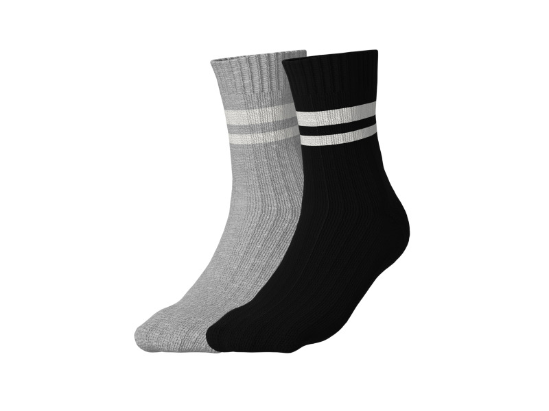 Esmara Kids Dětské termo ponožky, 2 páry (šedá/černá, 31/34)