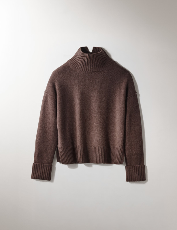 Esmara® Dámský vlněný svetr (hnědá, XS (32/34))