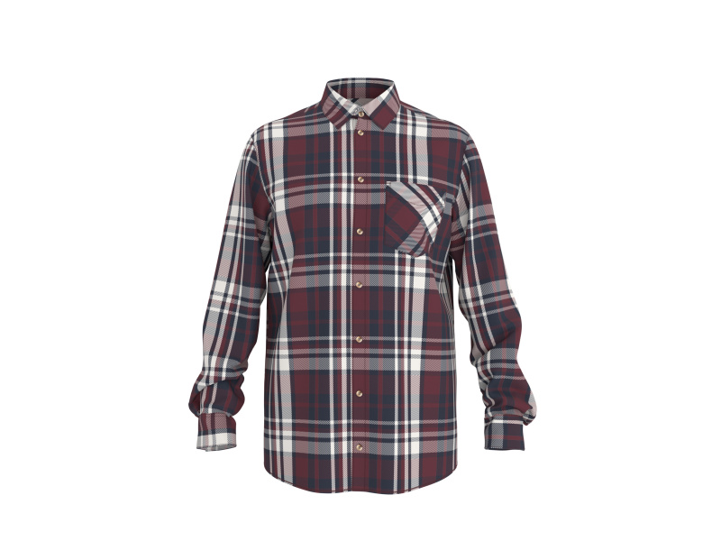 Esmara MEN Pánská volnočasová flanelová košile (navy modrá / červená / káro, XL (43/44))